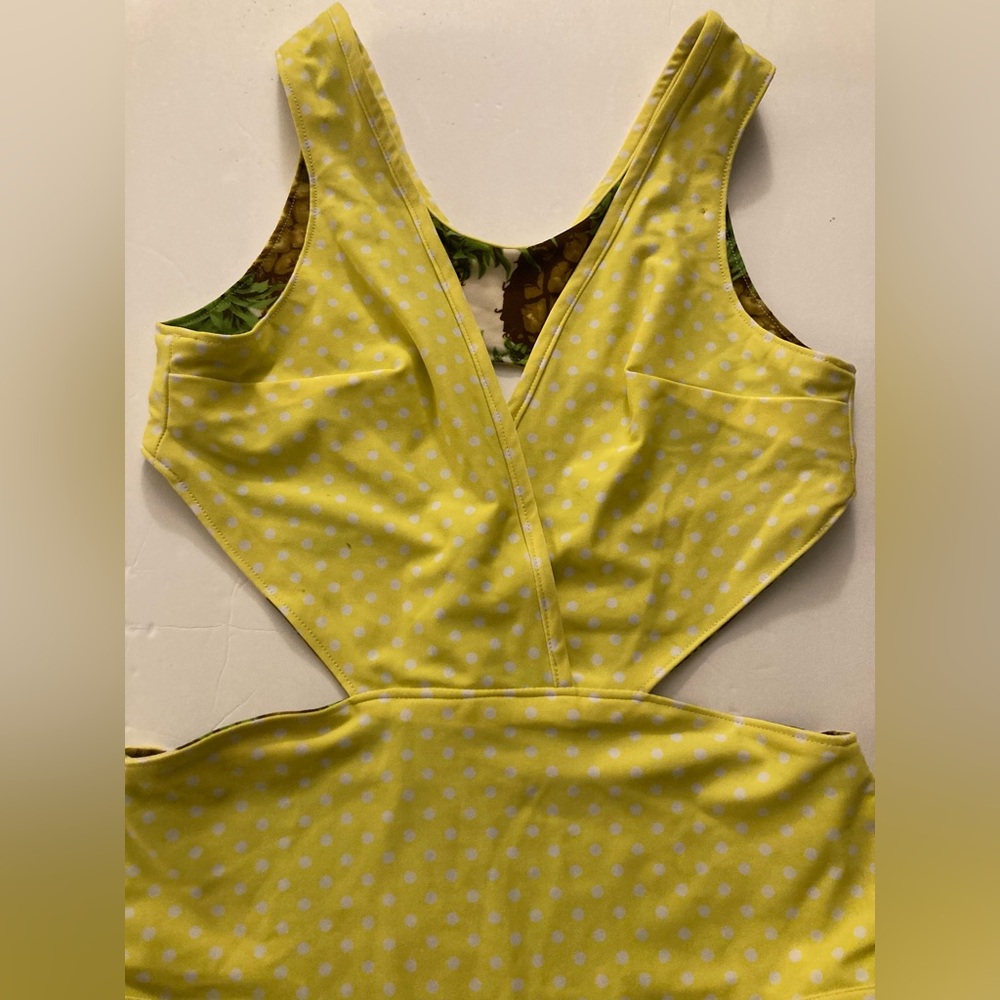 Yellow Pineapple And Polka Dots Pattern Print 2 I… - image 7